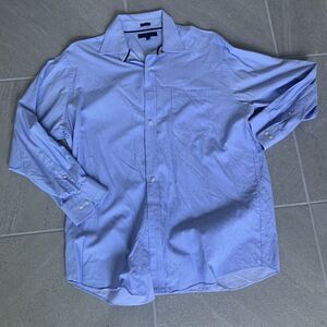 Tommy Hilfiger Mens Size 17 32-33 Long Sleeve Buttom Up  Dress Shirt
